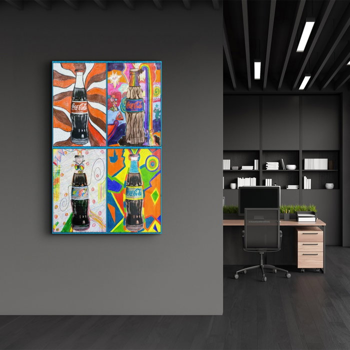 Wallity Pintura Decorativa de Vidrio Templado Multicolor 46 x 72 cm Wallity Pintura Decorativa de Vidrio Templado Multicolor 46 x 72 cm